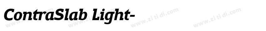 ContraSlab Light字体转换